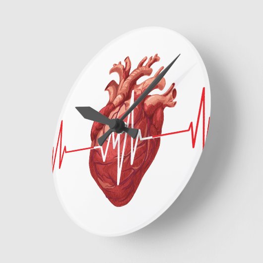 Cardioloog Hart Doctor Cardiologie Echo Design Ronde Klok (Hoek)