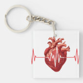 Cardioloog Hart Doctor Cardiologie Echo Design Sleutelhanger (voorkant)
