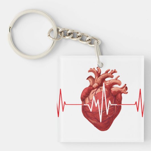 Cardioloog Hart Doctor Cardiologie Echo Design Sleutelhanger (voorkant)