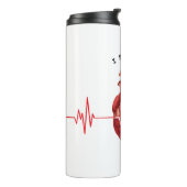 Cardioloog Hart Doctor Cardiologie Echo Design Thermosbeker (Gedraaid links)