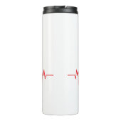 Cardioloog Hart Doctor Cardiologie Echo Design Thermosbeker (Achterkant)