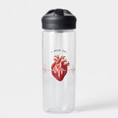 Cardioloog Hart Doctor Cardiologie Echo Design Waterfles (Voorkant)