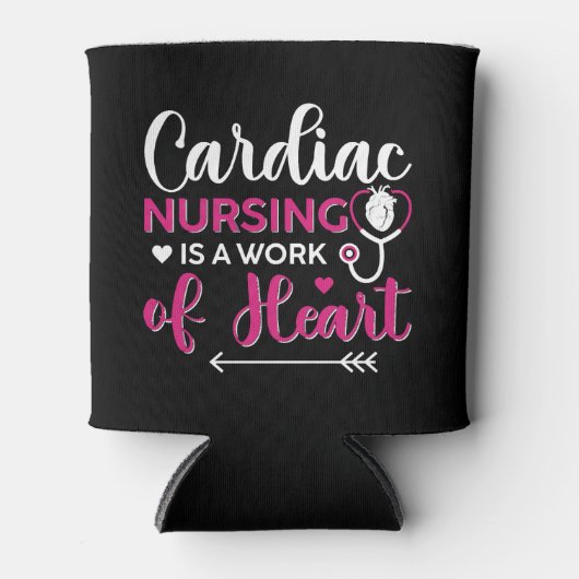 cardioloog hartslag cardiologie hartverpleegkundig blikjeskoeler (Voorkant)