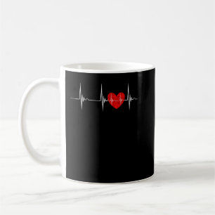 Cardioloog Heart EKG Heartbeat Pulseline Cardiol Koffiemok
