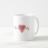Cardioloog Heartbeat EKG ECG Cardiologie Koffiemok (Voorkant rechts)