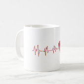 Cardioloog Heartbeat EKG ECG Cardiologie Koffiemok (Voorkant links)