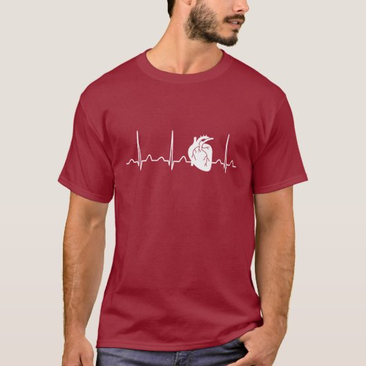 Cardioloog Heartbeat T-shirt (Voorkant)