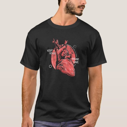 Cardioloog houdt hart veilige anatomie di t-shirt (Voorkant)