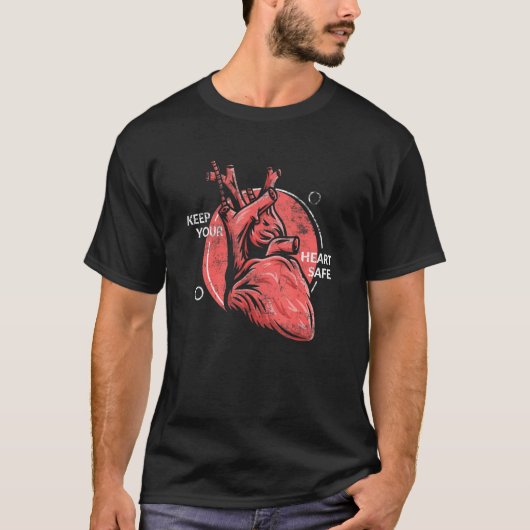 Cardioloog houdt hart veilige anatomie di t-shirt (Voorkant)