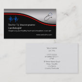 Cardioloog Medical Doctor - ecg, stethoscoop Visitekaartje (Voorkant / Achterkant)