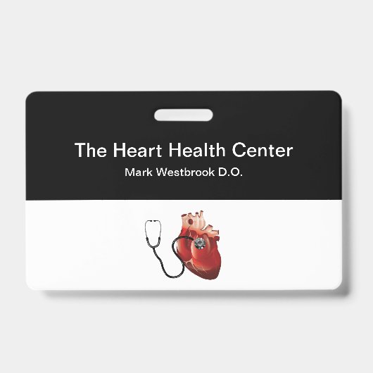 Cardioloog Medical Name Badges Sjabloon (Voorkant)