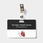 Cardioloog Medical Name Badges Sjabloon (Achterkant met clip)