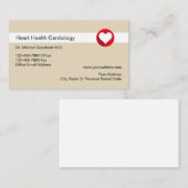Cardioloog Medical Visitekaartjes (Voorkant / Achterkant)