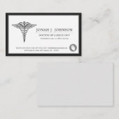 Cardioloog | Minimale zwarte grens Visitekaartje (Voorkant / Achterkant)