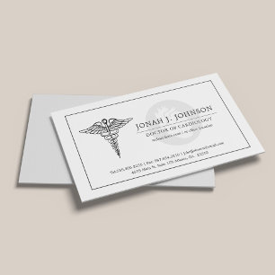 cardioloog   Minimalistisch vervaagd hart symbool Visitekaartje