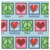 Cardioloog Peace Love Cardiology Stof (Close Up)