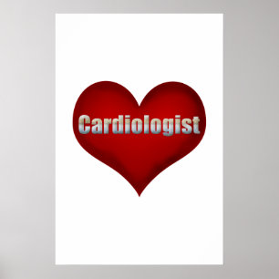 Cardioloog Red Heart Poster
