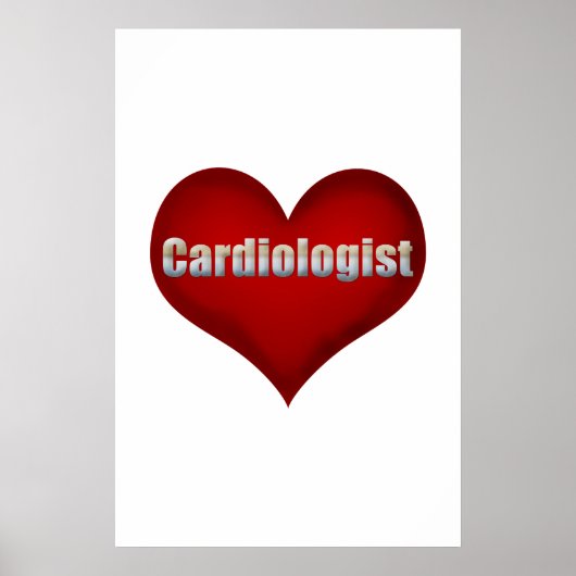 Cardioloog Red Heart Poster (Voorkant)