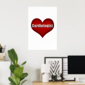 Cardioloog Red Heart Poster (Thuiskantoor)