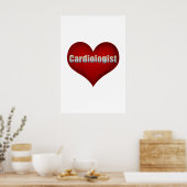 Cardioloog Red Heart Poster (Keuken)