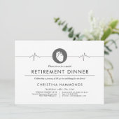 Cardioloog Retirement Dinner | Minimale stijl Kaart (Staand voorkant)
