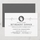 Cardioloog Retirement Dinner | Minimale stijl Kaart (Voorkant / Achterkant)