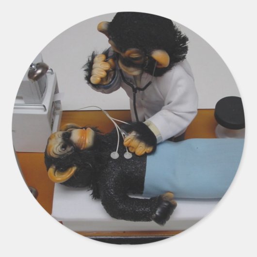 Cardioloog Ronde Sticker (Voorkant)