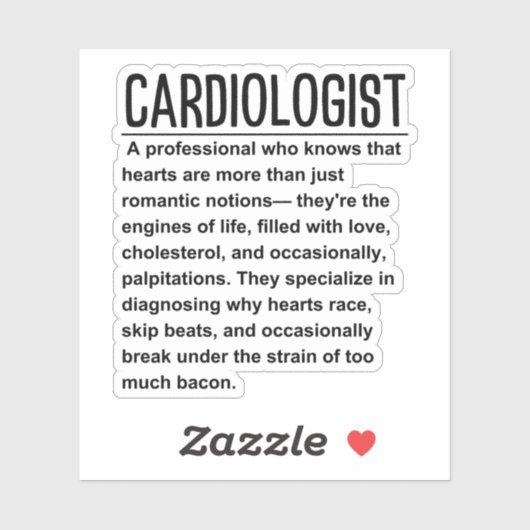 Cardioloog Sticker (Vel)