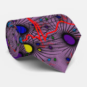 Cardioloog Stropdas, prachtig QRS-ontwerp Stropdas (Opgerold)