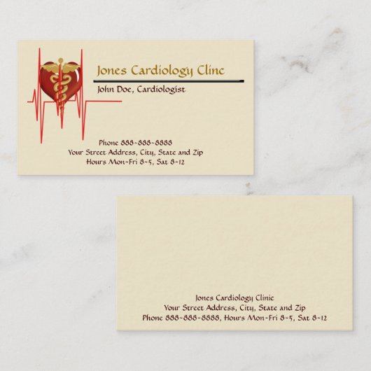 Cardioloog Visitekaartje (Voorkant / Achterkant)