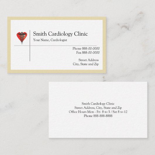 Cardioloog Visitekaartje (Voorkant / Achterkant)