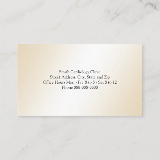 Cardioloog Visitekaartje (Achterkant)