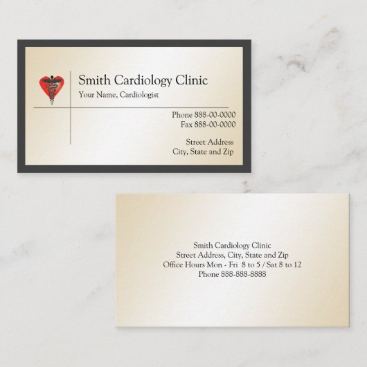 Cardioloog Visitekaartje (Voorkant / Achterkant)