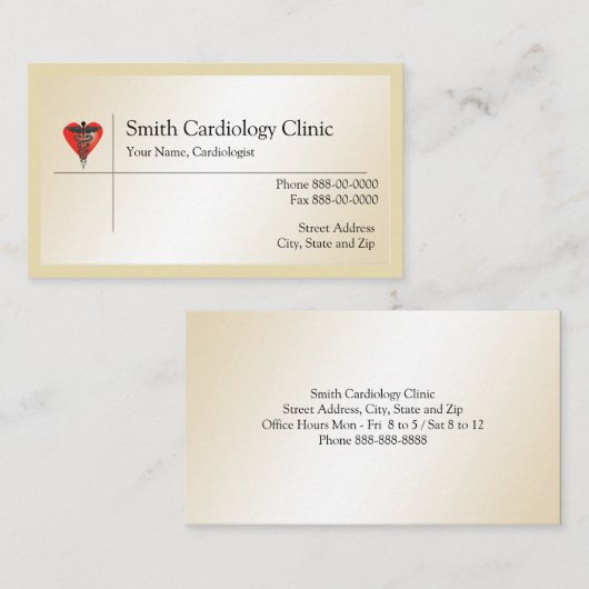 Cardioloog Visitekaartje (Voorkant / Achterkant)