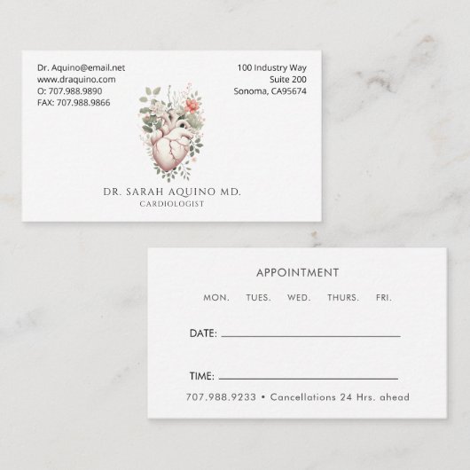 Cardioloog Visitekaartje (Voorkant / Achterkant)
