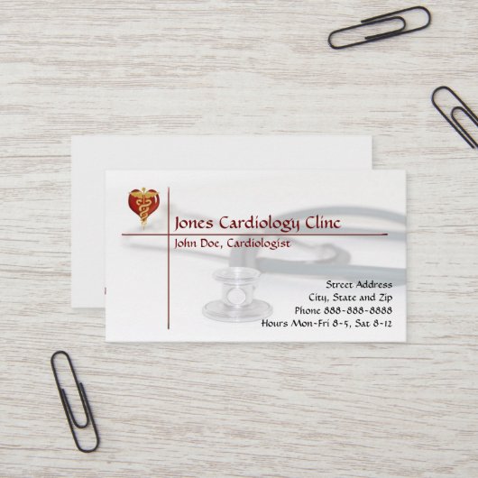 Cardioloog Visitekaartje (Voorkant / Achterkant in situ)