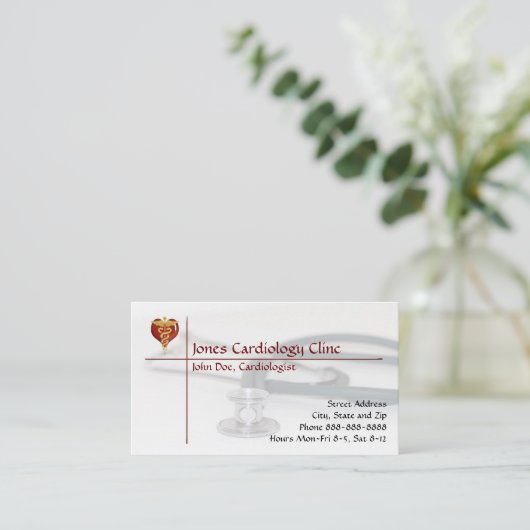 Cardioloog Visitekaartje (Staand voorkant)