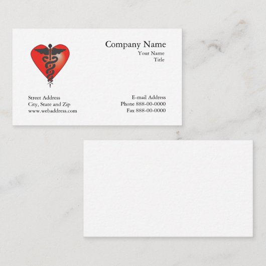 Cardioloog Visitekaartje (Voorkant / Achterkant)