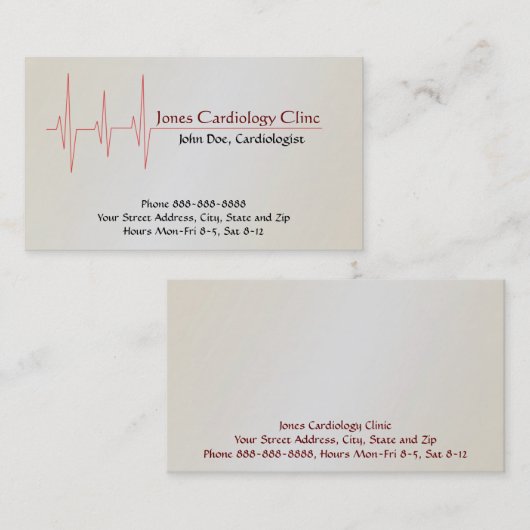 Cardioloog Visitekaartje (Voorkant / Achterkant)