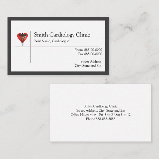 Cardioloog Visitekaartje (Voorkant / Achterkant)