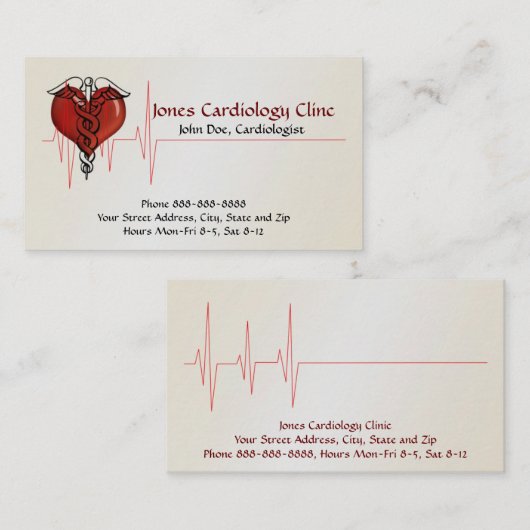 Cardioloog Visitekaartje (Voorkant / Achterkant)