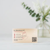 CardioPulmonary Rehab Business | Light Red Visitekaartje (Staand voorkant)