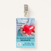 Cardiothoracale medische conferentie badge (Voorkant met clip)