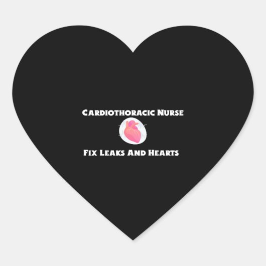 cardiothoracale verpleegster hart sticker (Voorkant)
