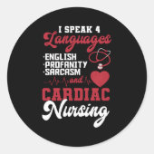 Cardiovasculaire cardiologie ronde sticker (Voorkant)