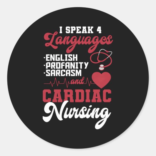 Cardiovasculaire cardiologie ronde sticker (Voorkant)