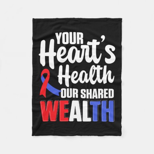 Cardiovasculaire ondersteuning Draag Red Heart Hea Fleece Deken (Voorkant)