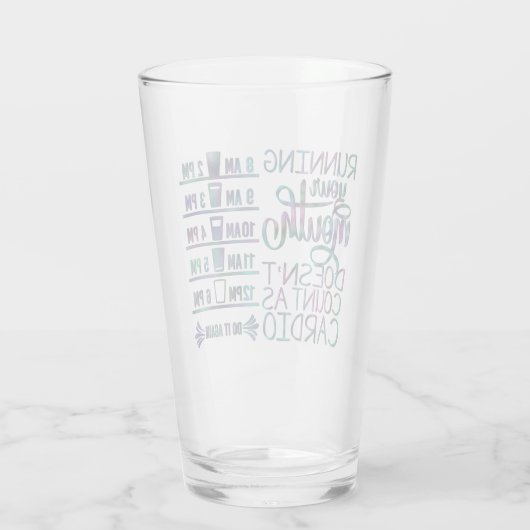 Cardiowatertijd/meetglas Glas (Achterkant)