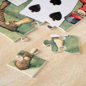 Cardmen schilderen de koningin-Rozen in Wonderland Legpuzzel (Zijkant)