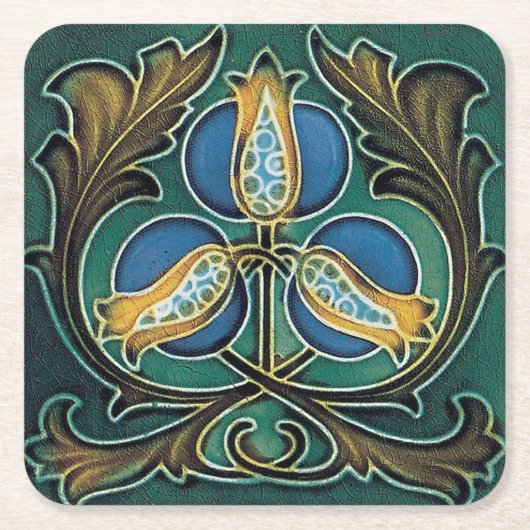 Cardoard paper drink onderzetter art nouveau (Voorkant)